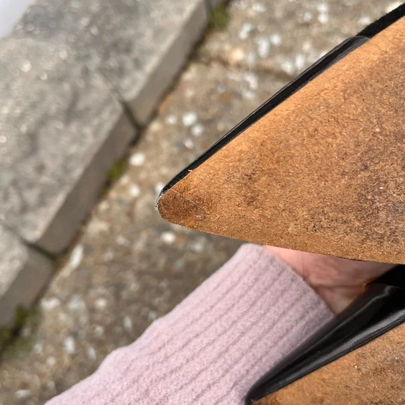 Coach Black Suede and Patent Leather Heels - Picture 4 of 9